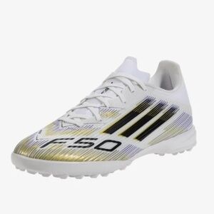 Adidas F50 League TF White Black Gold